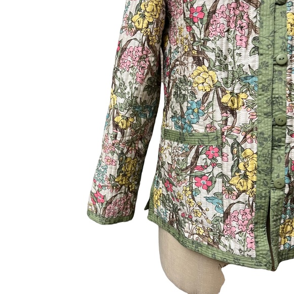 Cottagecore Appleseeds Quilted Jacket Reversible Floral Small - Picture 3 of 11